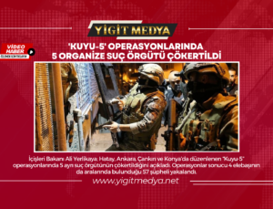 ‘KUYU-5’ OPERASYONLARINDA 5 ORGANİZE SUÇ ÖRGÜTÜ ÇÖKERTİLDİ