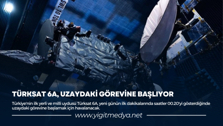 TÜRKSAT 6A, UZAYDAKİ GÖREVİNE BAŞLIYOR