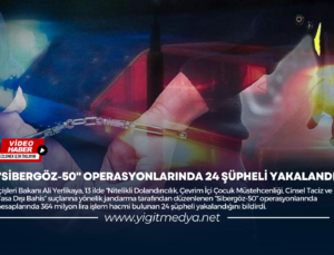 “SİBERGÖZ-50” OPERASYONLARINDA 24 ŞÜPHELİ YAKALANDI