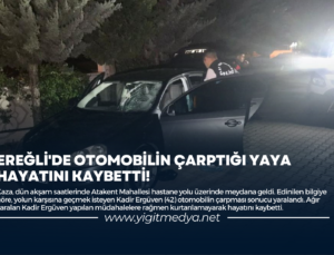 EREĞLİ’DE OTOMOBİLİN ÇARPTIĞI YAYA HAYATINI KAYBETTİ!