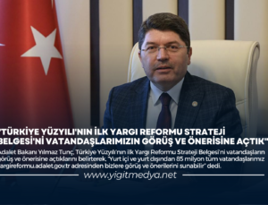 “TÜRKİYE YÜZYILI’NIN İLK YARGI REFORMU STRATEJİ BELGESİ’Nİ VATANDAŞLARIMIZIN GÖRÜŞ VE ÖNERİSİNE AÇTIK”