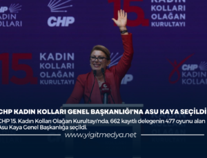 CHP KADIN KOLLARI GENEL BAŞKANLIĞI’NA ASU KAYA SEÇİLDİ