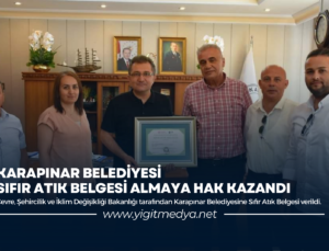 KARAPINAR BELEDİYESİ SIFIR ATIK BELGESİ ALMAYA HAK KAZANDI