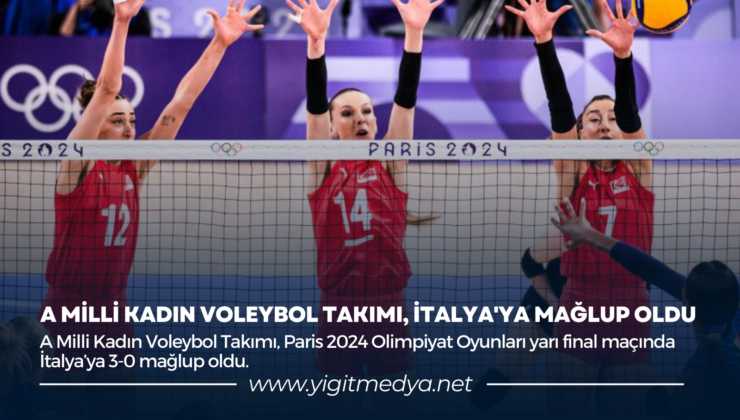 A MİLLİ KADIN VOLEYBOL TAKIMI, İTALYA’YA MAĞLUP OLDU