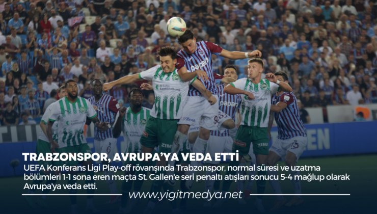 TRABZONSPOR, AVRUPA’YA VEDA ETTİ