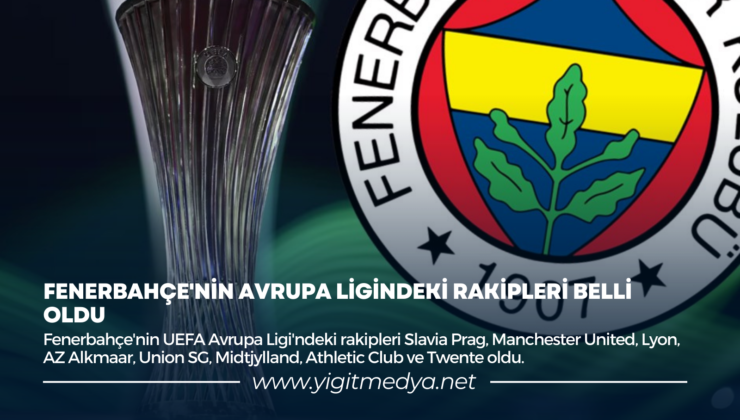 FENERBAHÇE’NİN AVRUPA LİGİNDEKİ RAKİPLERİ BELLİ OLDU