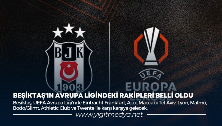 BEŞİKTAŞ’IN AVRUPA LİGİNDEKİ RAKİPLERİ BELLİ OLDU