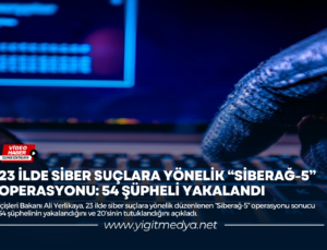 23 İLDE SİBER SUÇLARA YÖNELİK “SİBERAĞ-5” OPERASYONU: 54 ŞÜPHELİ YAKALANDI