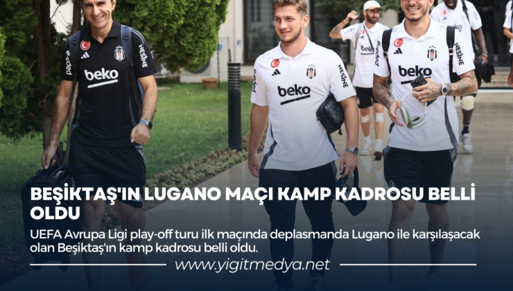 BEŞİKTAŞ’IN LUGANO MAÇI KAMP KADROSU BELLİ OLDU