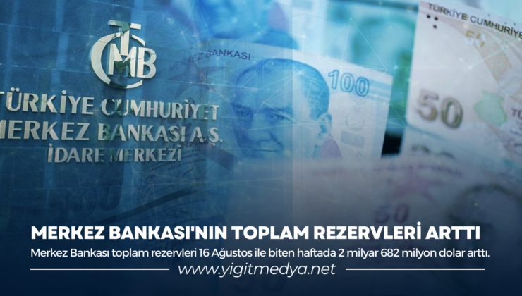 MERKEZ BANKASI’NIN TOPLAM REZERVLERİ ARTTI