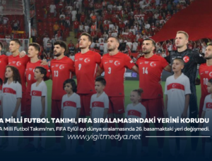 A MİLLİ FUTBOL TAKIMI, FİFA SIRALAMASINDAKİ YERİNİ KORUDU