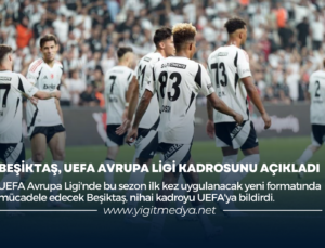 BEŞİKTAŞ, UEFA AVRUPA LİGİ KADROSUNU AÇIKLADI