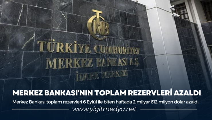 MERKEZ BANKASI’NIN TOPLAM REZERVLERİ AZALDI