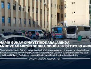 NARİN GÜNAY CİNAYETİNDE ARALARINDA ANNE VE AĞABEYİN DE BULUNDUĞU 8 KİŞİ TUTUKLANDI