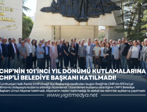 CHP’NİN 101’İNCİ YIL DÖNÜMÜ KUTLAMALARINA CHP’Lİ BELEDİYE BAŞKANI KATILMADI!