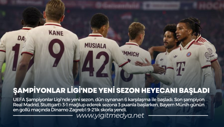 ŞAMPİYONLAR LİGİ’NDE YENİ SEZON HEYECANI BAŞLADI