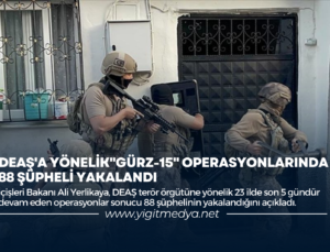 “GÜRZ-15” OPERASYONLARINDA 88 ŞÜPHELİ YAKALANDI