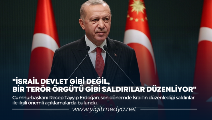 “İSRAİL DEVLET GİBİ DEĞİL, BİR TERÖR ÖRGÜTÜ GİBİ SALDIRILAR DÜZENLİYOR”