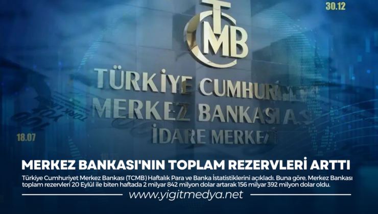 MERKEZ BANKASI’NIN TOPLAM REZERVLERİ ARTTI