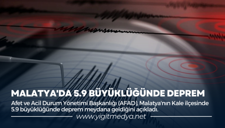 MALATYA’DA 5.9 BÜYÜKLÜĞÜNDE DEPREM