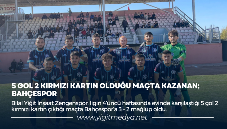 5 GOL 2 KIRMIZI KARTIN OLDUĞU MAÇTA KAZANAN; BAHÇESPOR