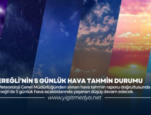 EREĞLİ’NİN 5 GÜNLÜK HAVA TAHMİN DURUMU