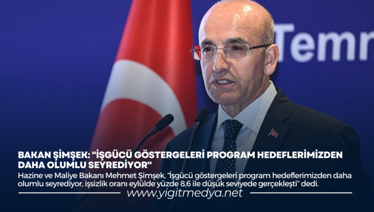 BAKAN ŞİMŞEK: “İŞGÜCÜ GÖSTERGELERİ PROGRAM HEDEFLERİMİZDEN DAHA OLUMLU SEYREDİYOR”