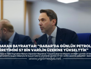 BAKAN BAYRAKTAR: “GABAR’DA GÜNLÜK PETROL ÜRETİMİNİ 57 BİN VARİLİN ÜZERİNE YÜKSELTTİK”