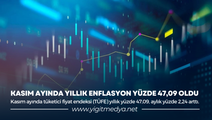 KASIM AYINDA YILLIK ENFLASYON YÜZDE 47,09 OLDU