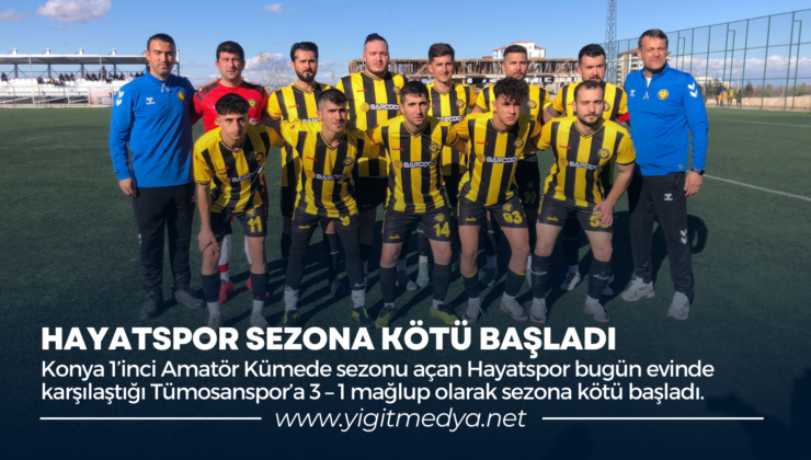 HAYATSPOR SEZONA KÖTÜ BAŞLADI