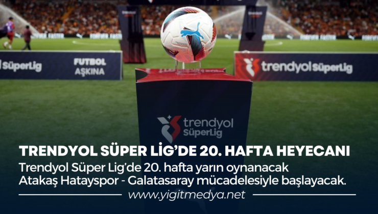 TRENDYOL SÜPER LİG’DE 20. HAFTA HEYECANI