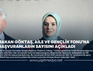 BAKAN GÖKTAŞ, AİLE VE GENÇLİK FONU’NA BAŞVURANLARIN SAYISINI AÇIKLADI