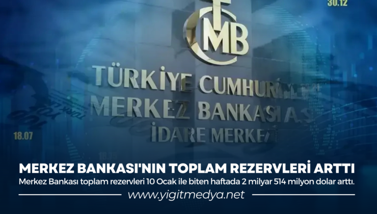 MERKEZ BANKASI’NIN TOPLAM REZERVLERİ ARTTI