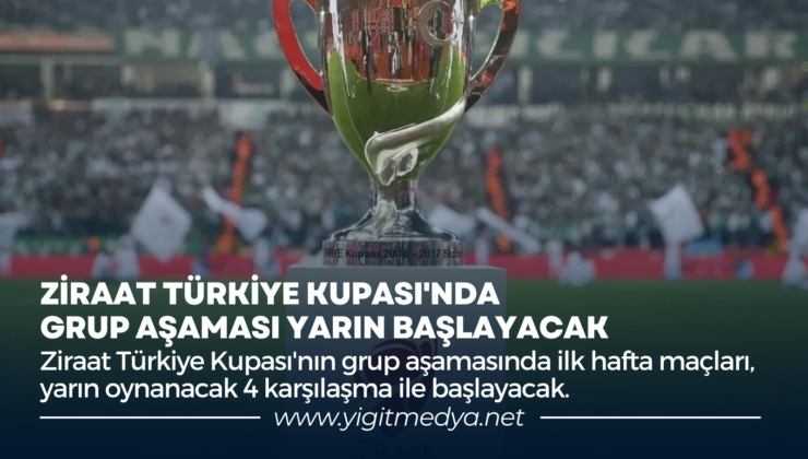 ZİRAAT TÜRKİYE KUPASI’NDA GRUP AŞAMASI YARIN BAŞLAYACAK