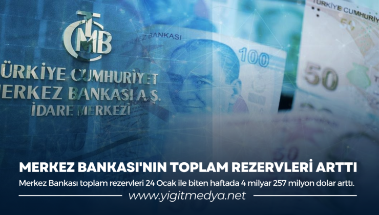 MERKEZ BANKASI’NIN TOPLAM REZERVLERİ ARTTI